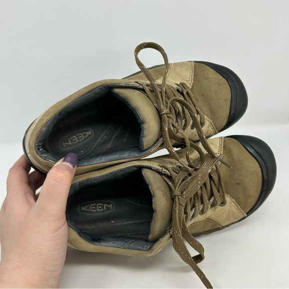 Keen Brown Leather Casual Lace Up Walking Hiking Sneakers Size 9.5 (EU Size 40) - Picture 11 of 16